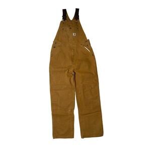 Vintage Workwear Tan Carhartt Overalls Size 16